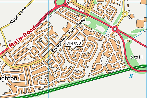 CH4 0SU map - OS VectorMap District (Ordnance Survey)