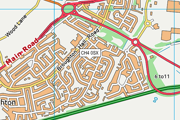 CH4 0SX map - OS VectorMap District (Ordnance Survey)
