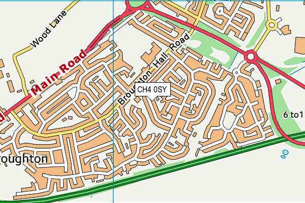 CH4 0SY map - OS VectorMap District (Ordnance Survey)