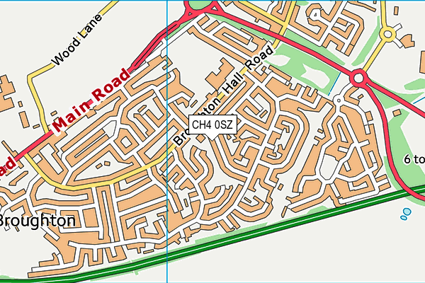 CH4 0SZ map - OS VectorMap District (Ordnance Survey)