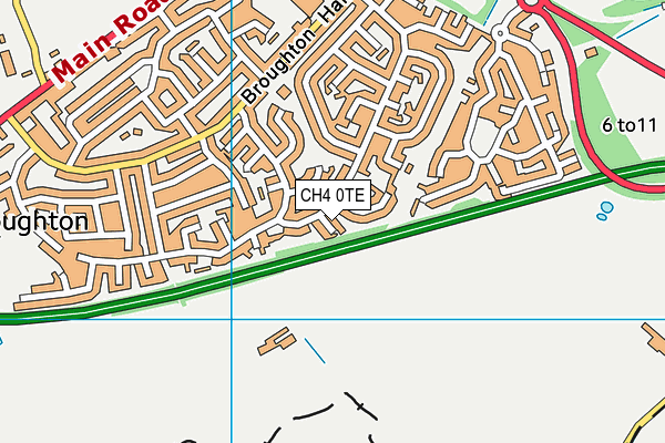 CH4 0TE map - OS VectorMap District (Ordnance Survey)