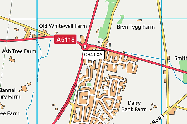 CH4 0XA map - OS VectorMap District (Ordnance Survey)