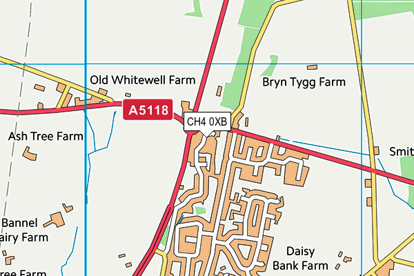 CH4 0XB map - OS VectorMap District (Ordnance Survey)