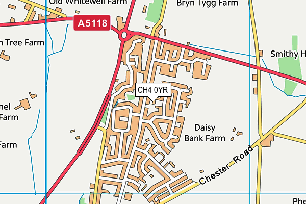 CH4 0YR map - OS VectorMap District (Ordnance Survey)