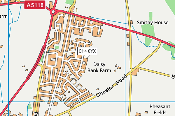 CH4 0YX map - OS VectorMap District (Ordnance Survey)