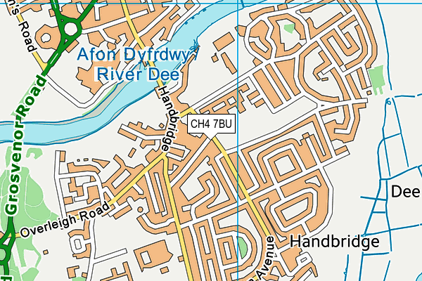 CH4 7BU map - OS VectorMap District (Ordnance Survey)