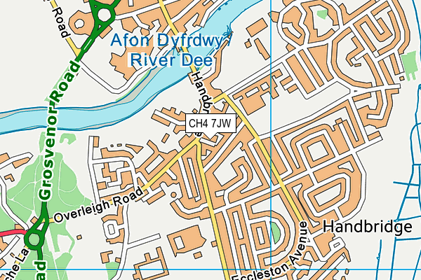 CH4 7JW map - OS VectorMap District (Ordnance Survey)