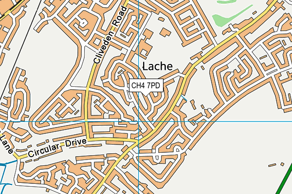 CH4 7PD map - OS VectorMap District (Ordnance Survey)