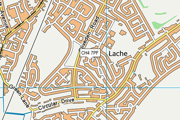 CH4 7PF map - OS VectorMap District (Ordnance Survey)