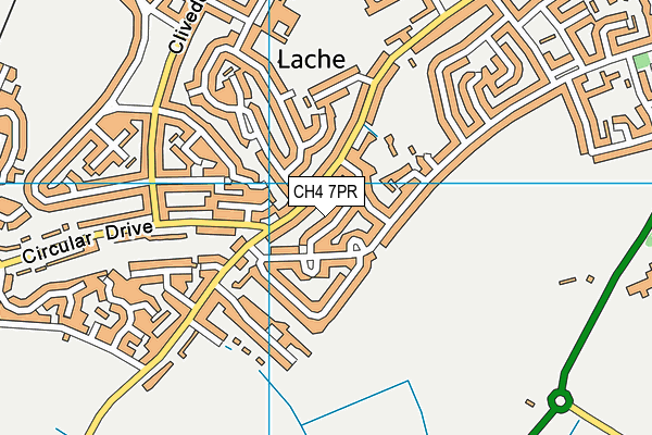 CH4 7PR map - OS VectorMap District (Ordnance Survey)