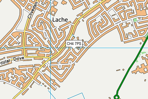 CH4 7PS map - OS VectorMap District (Ordnance Survey)