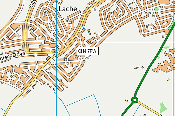 CH4 7PW map - OS VectorMap District (Ordnance Survey)