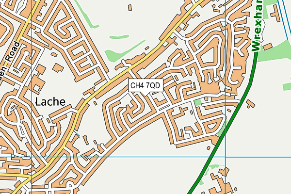 CH4 7QD map - OS VectorMap District (Ordnance Survey)