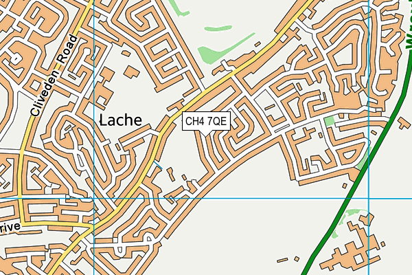 CH4 7QE map - OS VectorMap District (Ordnance Survey)