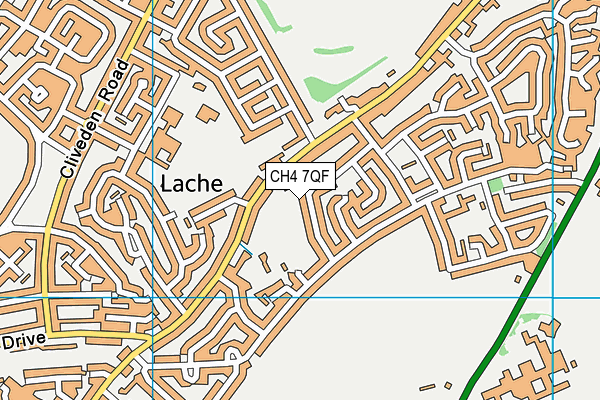 CH4 7QF map - OS VectorMap District (Ordnance Survey)