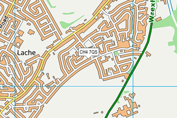 Belgrave Primary School map (CH4 7QS) - OS VectorMap District (Ordnance Survey)