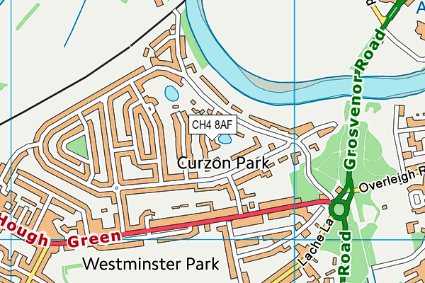 CH4 8AF map - OS VectorMap District (Ordnance Survey)