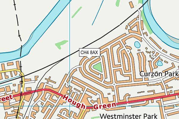 CH4 8AX map - OS VectorMap District (Ordnance Survey)