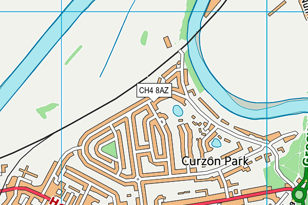 CH4 8AZ map - OS VectorMap District (Ordnance Survey)