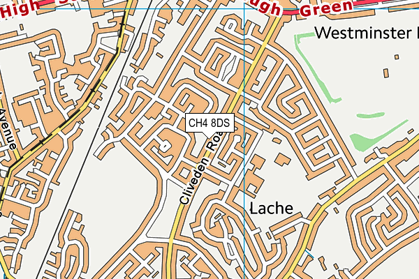 CH4 8DS map - OS VectorMap District (Ordnance Survey)