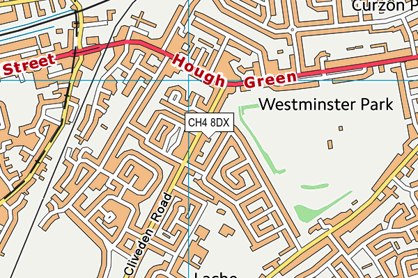 CH4 8DX map - OS VectorMap District (Ordnance Survey)