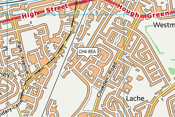 CH4 8EA map - OS VectorMap District (Ordnance Survey)