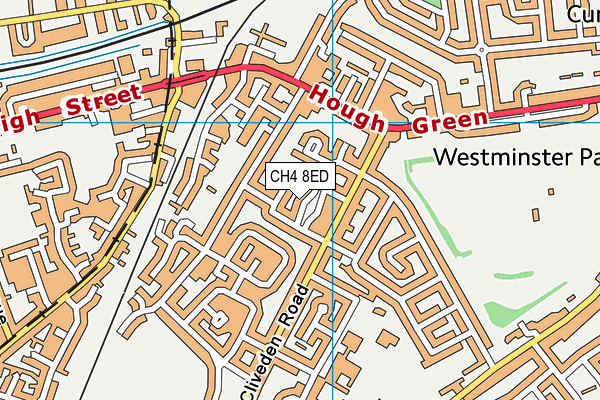 CH4 8ED map - OS VectorMap District (Ordnance Survey)