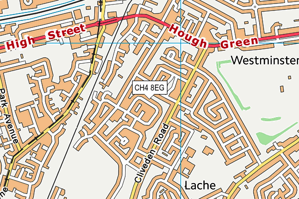 CH4 8EG map - OS VectorMap District (Ordnance Survey)