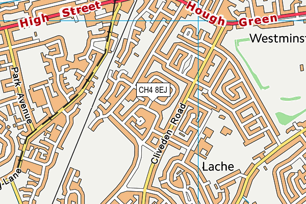CH4 8EJ map - OS VectorMap District (Ordnance Survey)