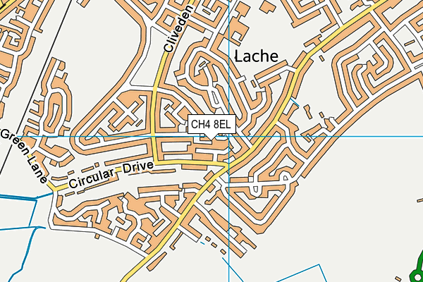 CH4 8EL map - OS VectorMap District (Ordnance Survey)