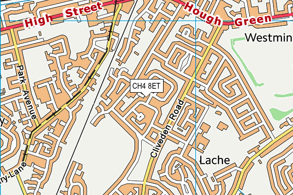 CH4 8ET map - OS VectorMap District (Ordnance Survey)