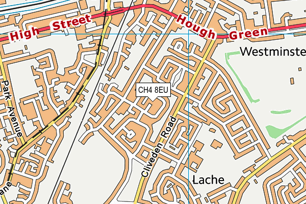 CH4 8EU map - OS VectorMap District (Ordnance Survey)