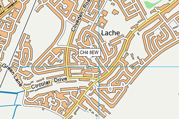 CH4 8EW map - OS VectorMap District (Ordnance Survey)