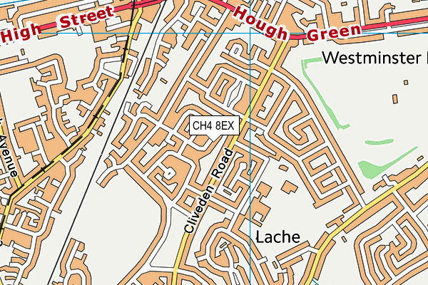 CH4 8EX map - OS VectorMap District (Ordnance Survey)