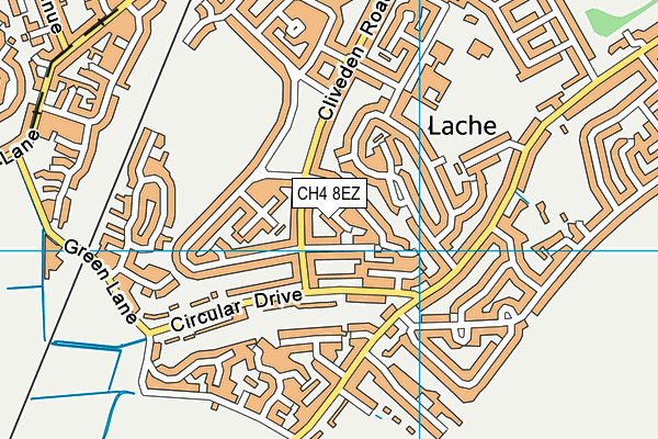 CH4 8EZ map - OS VectorMap District (Ordnance Survey)