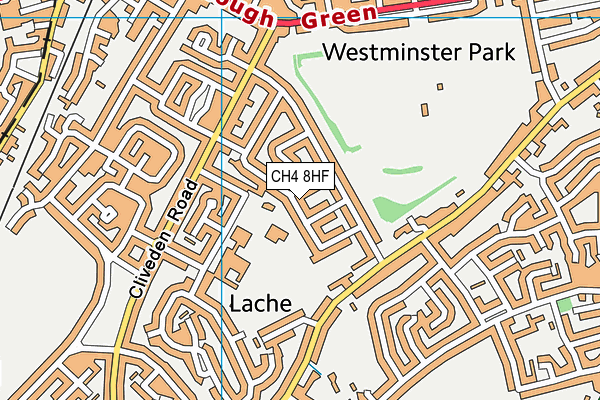 CH4 8HF map - OS VectorMap District (Ordnance Survey)