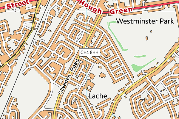 CH4 8HH map - OS VectorMap District (Ordnance Survey)