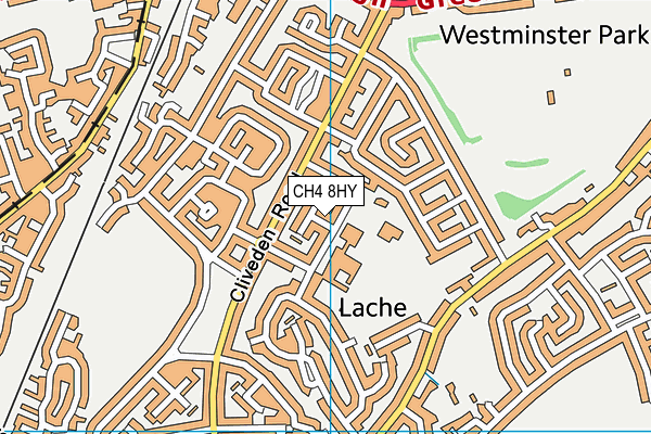 CH4 8HY map - OS VectorMap District (Ordnance Survey)