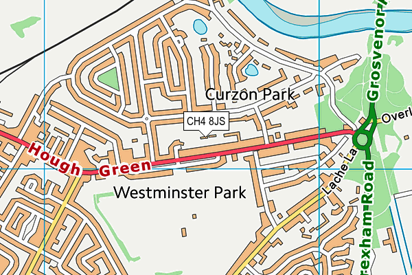 CH4 8JS map - OS VectorMap District (Ordnance Survey)