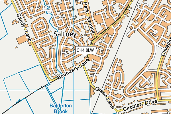 CH4 8LW map - OS VectorMap District (Ordnance Survey)