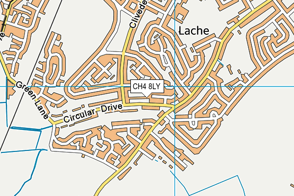CH4 8LY map - OS VectorMap District (Ordnance Survey)