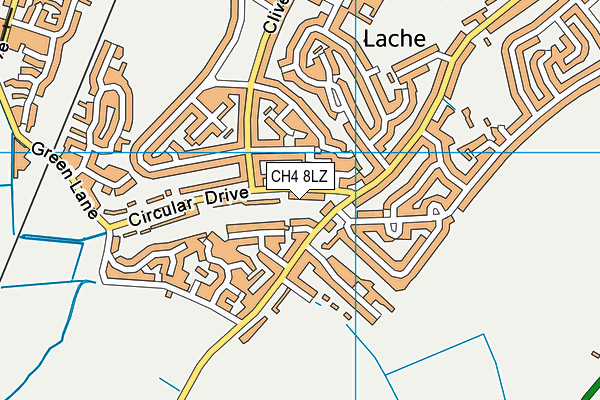 CH4 8LZ map - OS VectorMap District (Ordnance Survey)