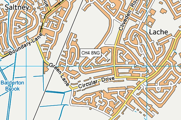 CH4 8NG map - OS VectorMap District (Ordnance Survey)