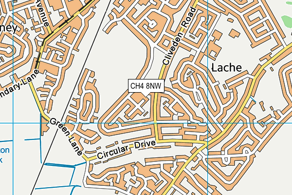 CH4 8NW map - OS VectorMap District (Ordnance Survey)