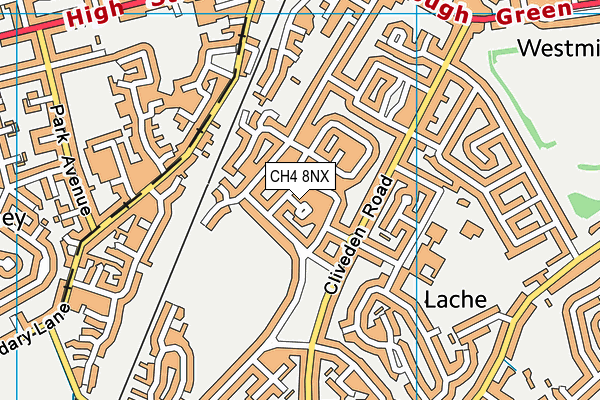 CH4 8NX map - OS VectorMap District (Ordnance Survey)