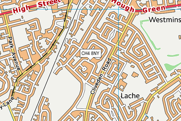 CH4 8NY map - OS VectorMap District (Ordnance Survey)