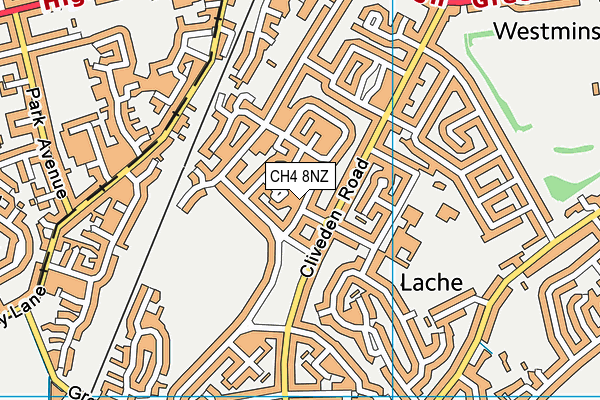 CH4 8NZ map - OS VectorMap District (Ordnance Survey)