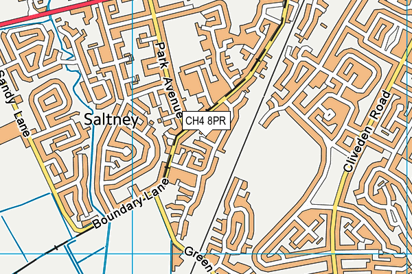 CH4 8PR map - OS VectorMap District (Ordnance Survey)