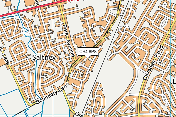 CH4 8PS map - OS VectorMap District (Ordnance Survey)