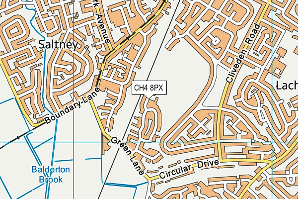 CH4 8PX map - OS VectorMap District (Ordnance Survey)